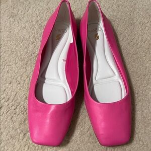 Sarto Flexa Amaya Pink Leather Ballet Flat Size 6.5 Retail $130 NWOB see photos